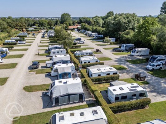 Touring field, hardstand pitches